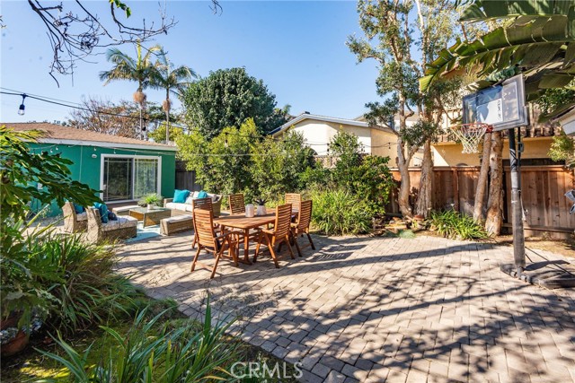 Yep.....basketball....and dining.....and lounge seeting.....and storage shed surrounded by beautiful mature landscaping