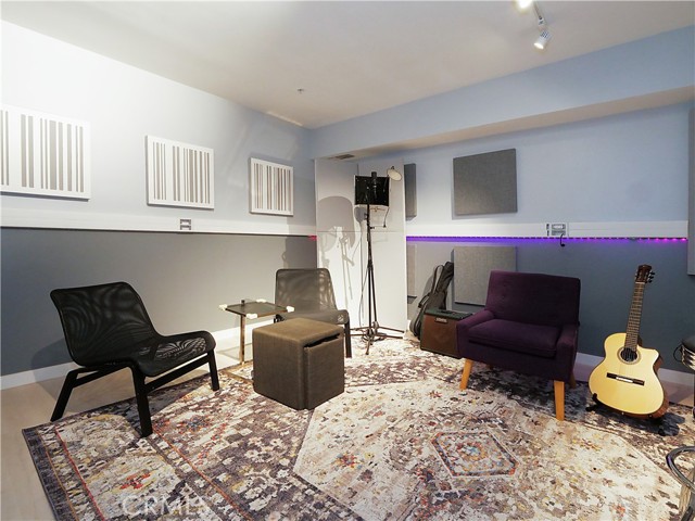 Soundproofed music room.