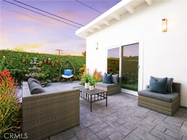 Backyard patio entrance from Family Room