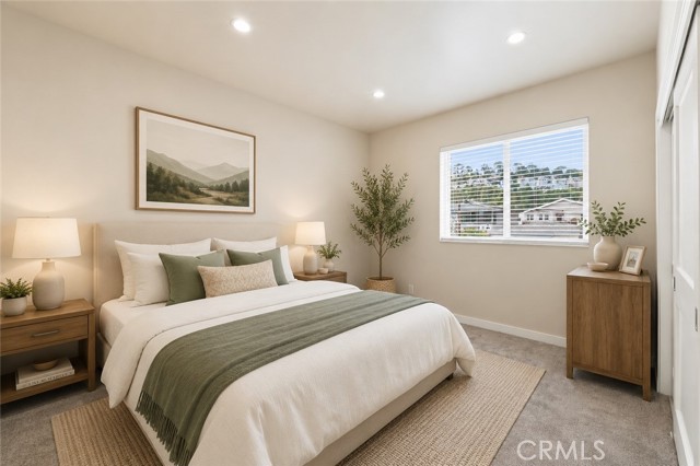 virtually staged bedroom