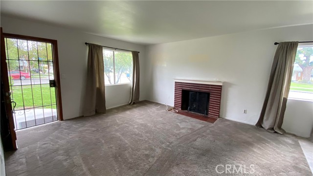 Living room fireplace