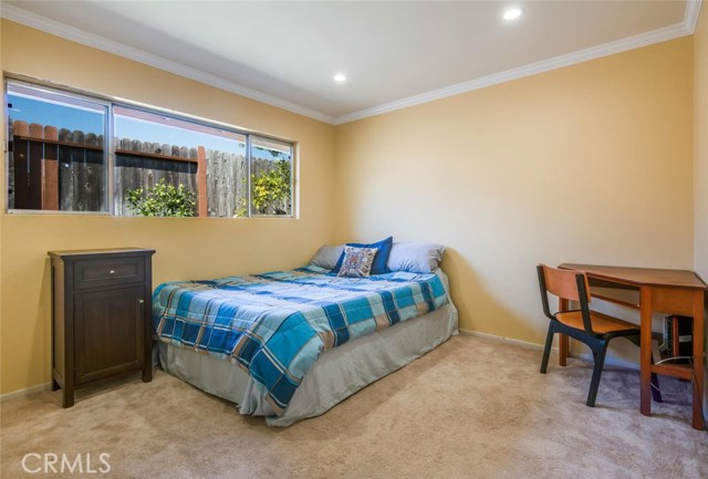 Third Bedroom with skimmed ceiling and LED lights.