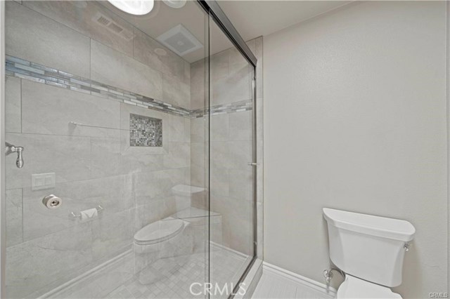 This photo shows the generous size of the spa-like shower.
