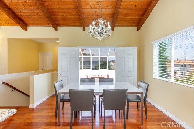 Stairs up, eating area & Sun Deck