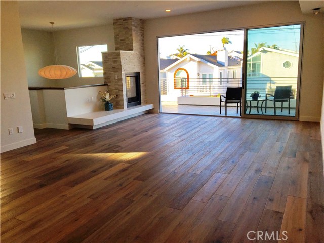 Living room with fireplace