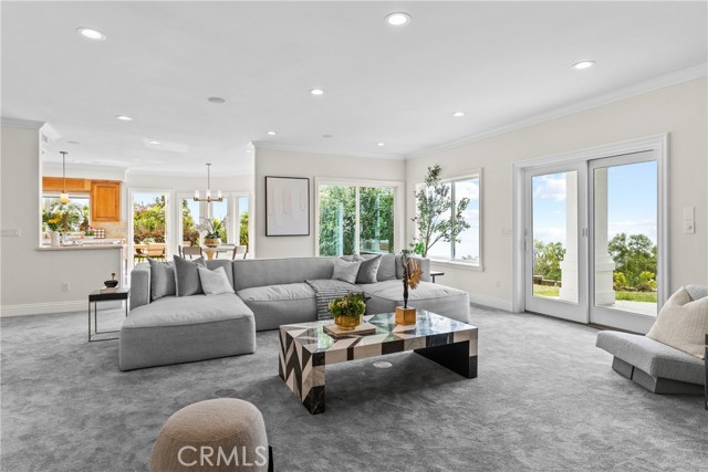 Family room next to the kitchen.