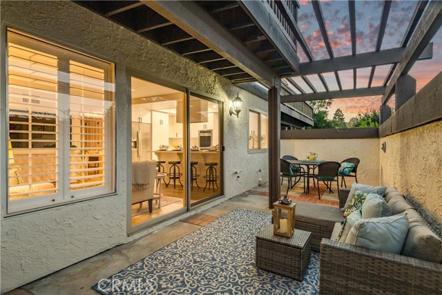 Private patio off kitchen and family room. Private patio off kitchen and family room.