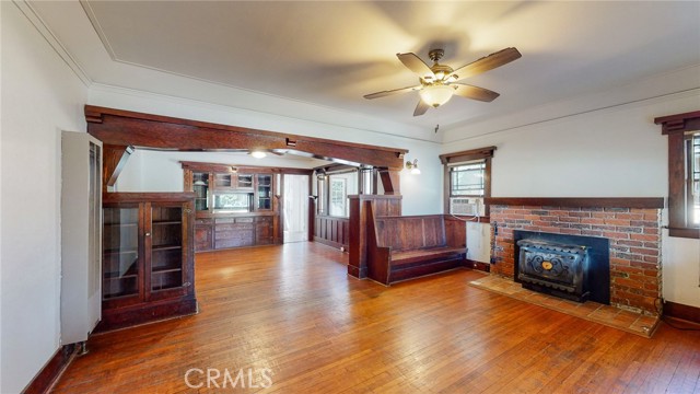 Oak Floors & Mahogany Built Ins