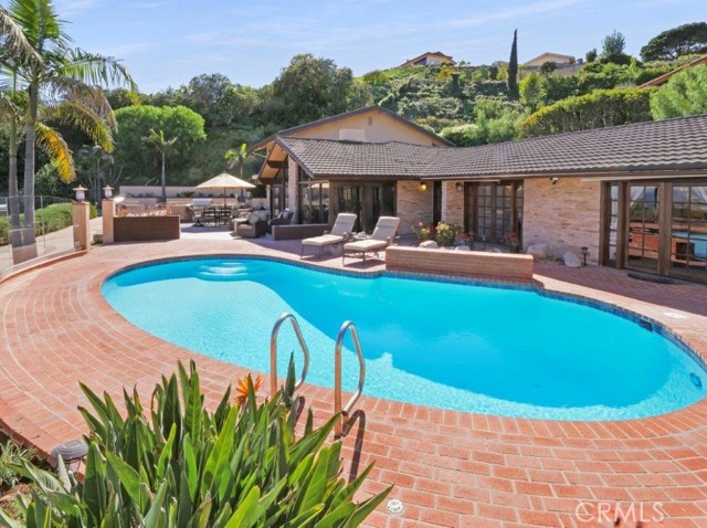 Front Elevation with Pool