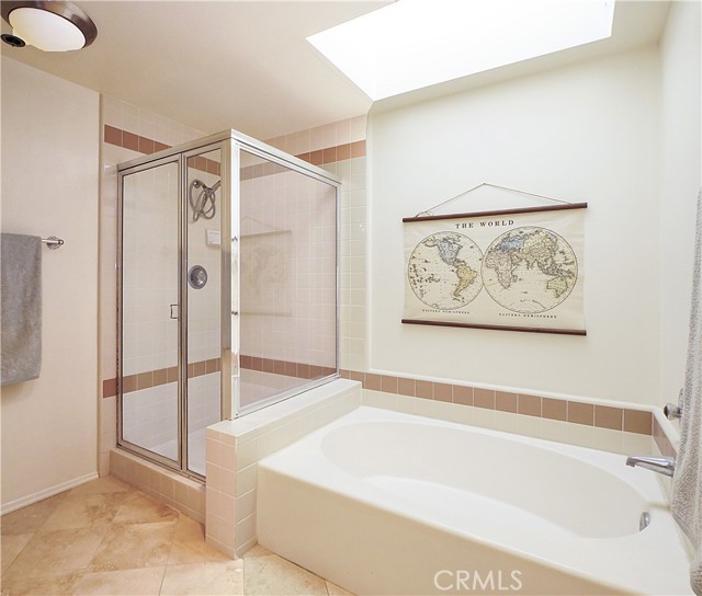 Primary Bathroom Soaking Tub and Walk-in Shower