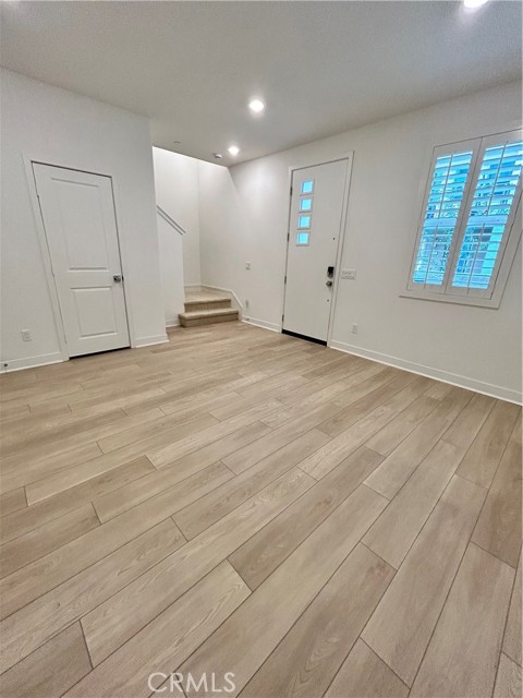 Lower level flex space stairs to second level