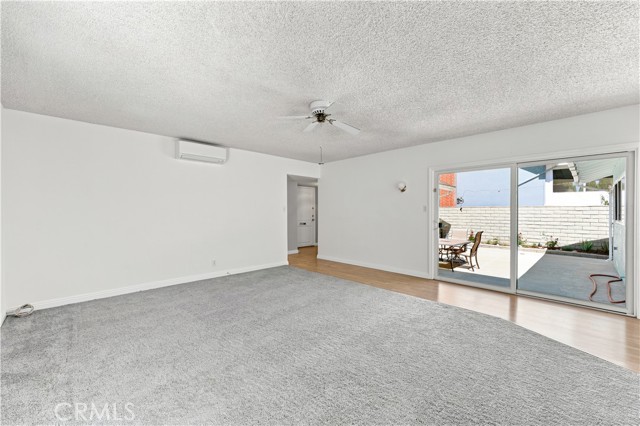 Dual paned sliding doors to outside patio area Dual paned sliding doors to outside patio area