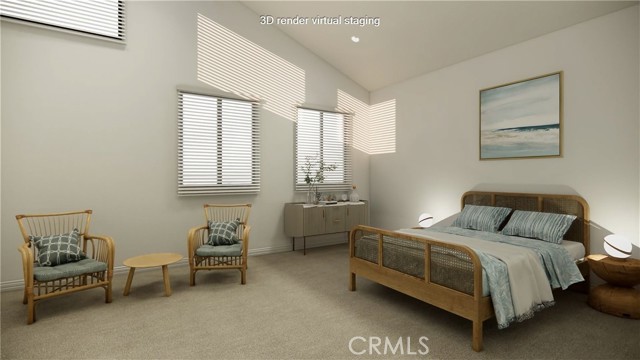 Virtually staged primary suite #1