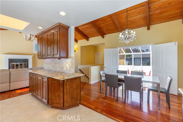 Kitchen to Eating Area with Sun Deck