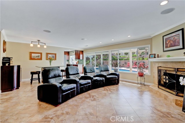 Family room off kitchen