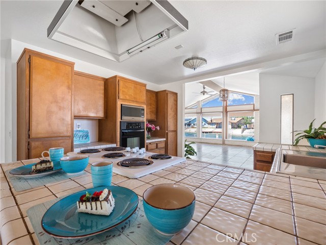 Furniture is virtual and not included