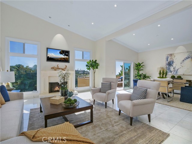 View of living room facing rear.