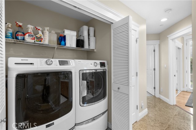 First floor laundry closet.