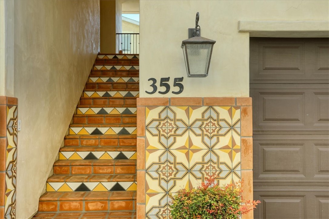 Artistic tile entrance greets you
