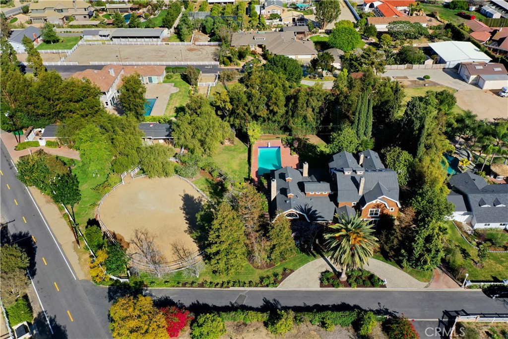aerial showing corner lot location