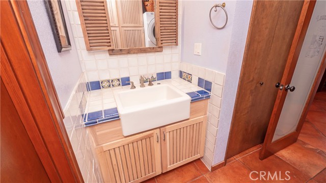 Half bath in laundry room -