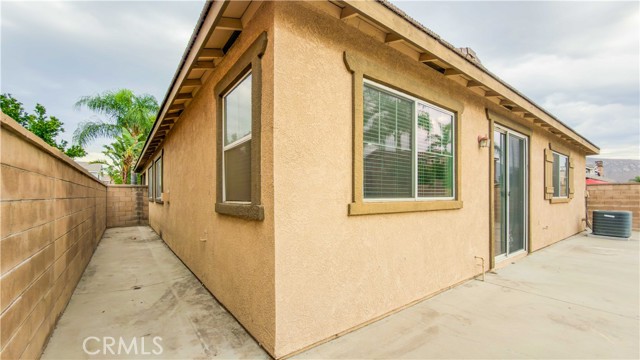 Side of house is concrete