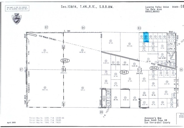 0 E End Road, Lucerne Valley, California 92356, ,Land,For Sale,0 E End Road,CRTR20215169