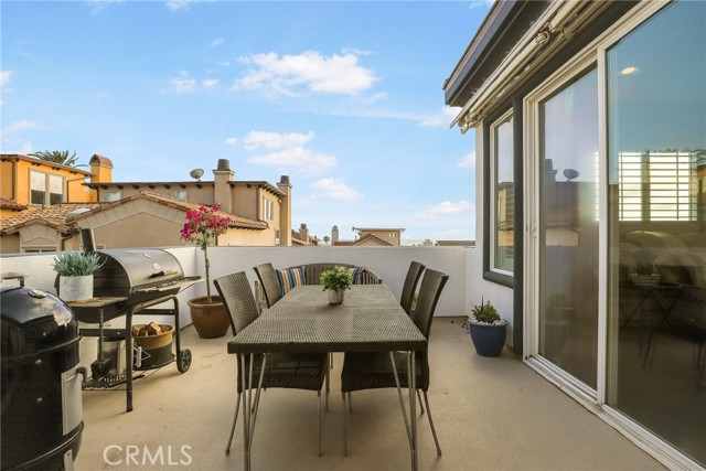 Balcony just off the living and dining rooms with views!