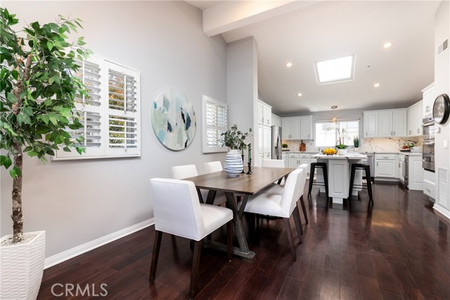 Dining area just off the kitchen