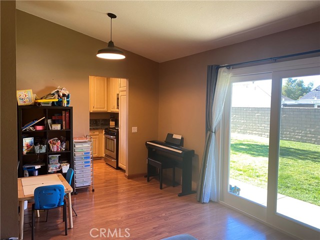 Dining room being used as a craft/play area