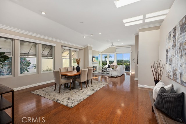 Open floor concept with cathedral ceilings