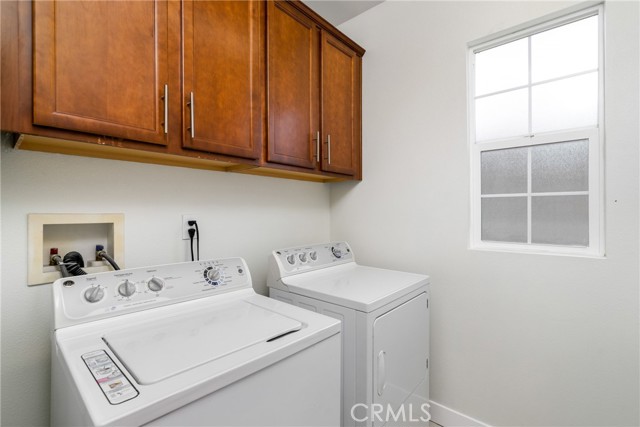 This home has it's own laundry room, and the washer and dryer are both included. Bonus!