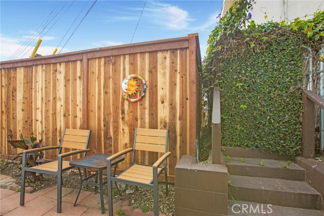 private backyard patio space.