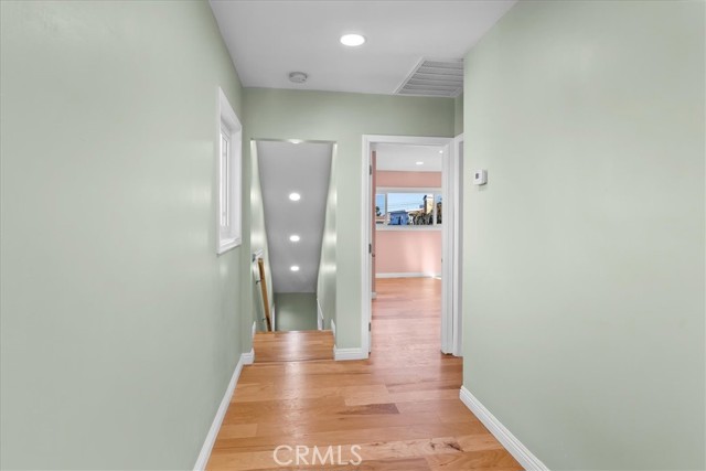 Upstairs hallway looking into bedroom #2.