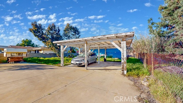 Carport in Backyard