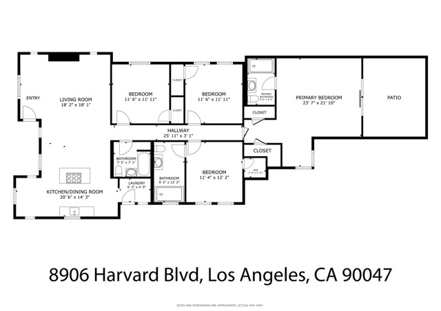 Detail Gallery Image 2 of 59 For 8906 S Harvard Bld, Los Angeles,  CA 90047 - 4 Beds | 4 Baths