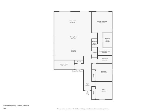 5411 La Bodega Way, Fontana, California 92336, 3 Bedrooms Bedrooms, ,2 BathroomsBathrooms,Single Family Residence,For Sale,La Bodega,IV24156989