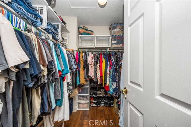 Large walk-in closet for the person who likes to shop!