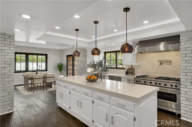 Virtually staged kitchen