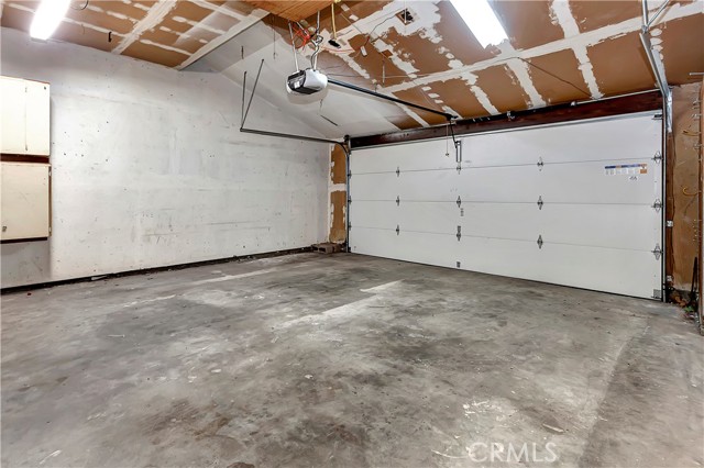 Two Car Attached Garage with pull down storage