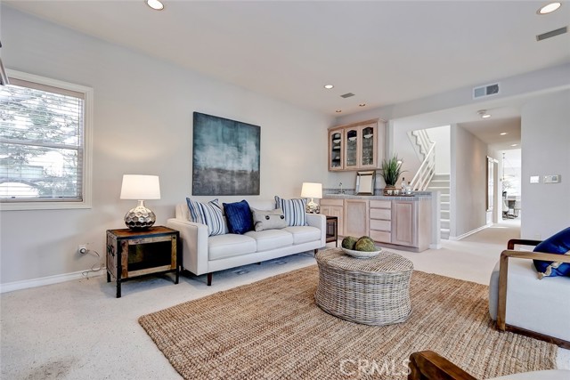 Wet bar in family room