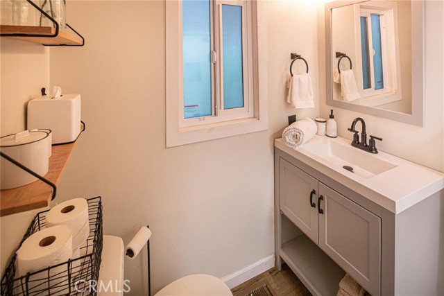 Attached bathroom to bedroom.