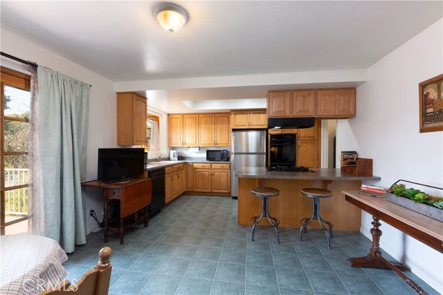 Just off the formal entry is the spacious kitchen.