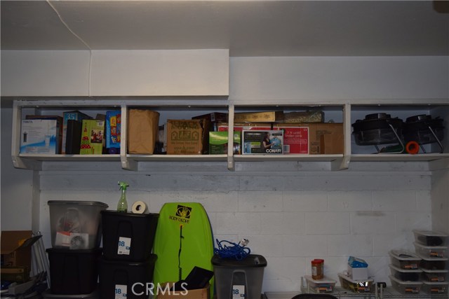 More built in storage in garage.