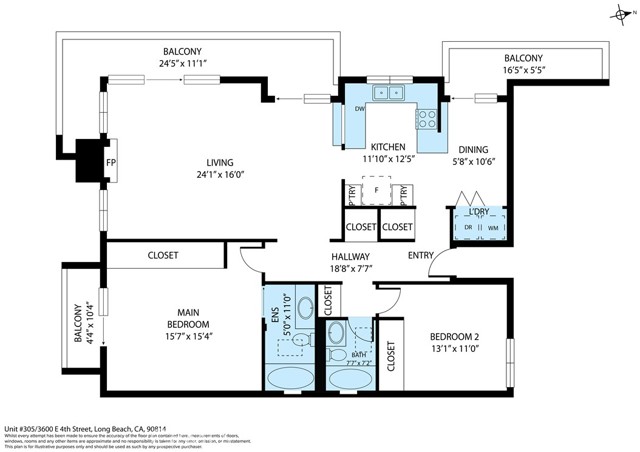 Detail Gallery Image 2 of 25 For 3600 E 4th #305,  Long Beach,  CA 90814 - 2 Beds | 2 Baths
