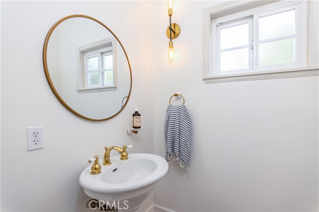 Powder room off the family room.