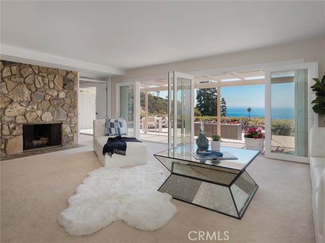 Two pairs of French doors in living room.