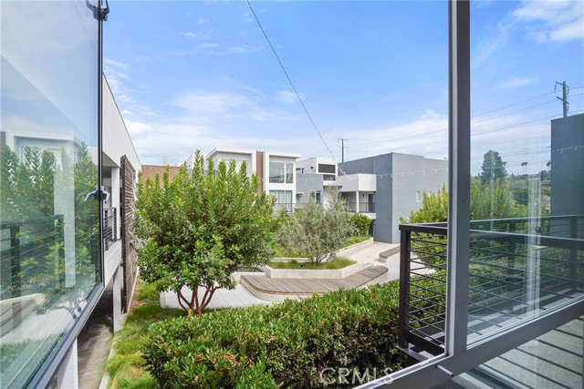 View from the unit of the courtyard.