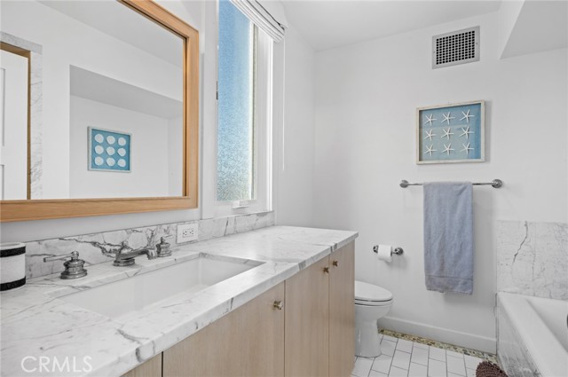 Primary bath with separate tub and shower