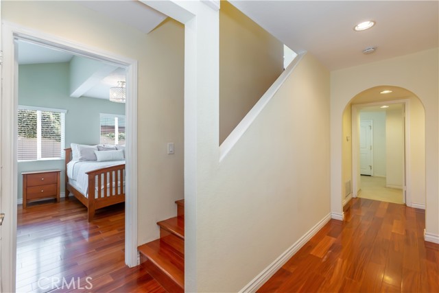 Entry Hall to Primary Bedroom, Stairs and hall with downstairs bath and 2 more bedrooms
